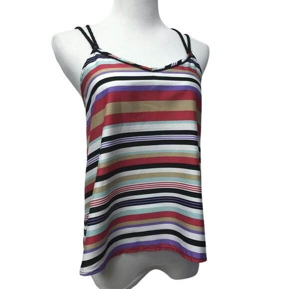 Jessica Simpson Top Womens Small Tank Striped - Picture 1 of 8